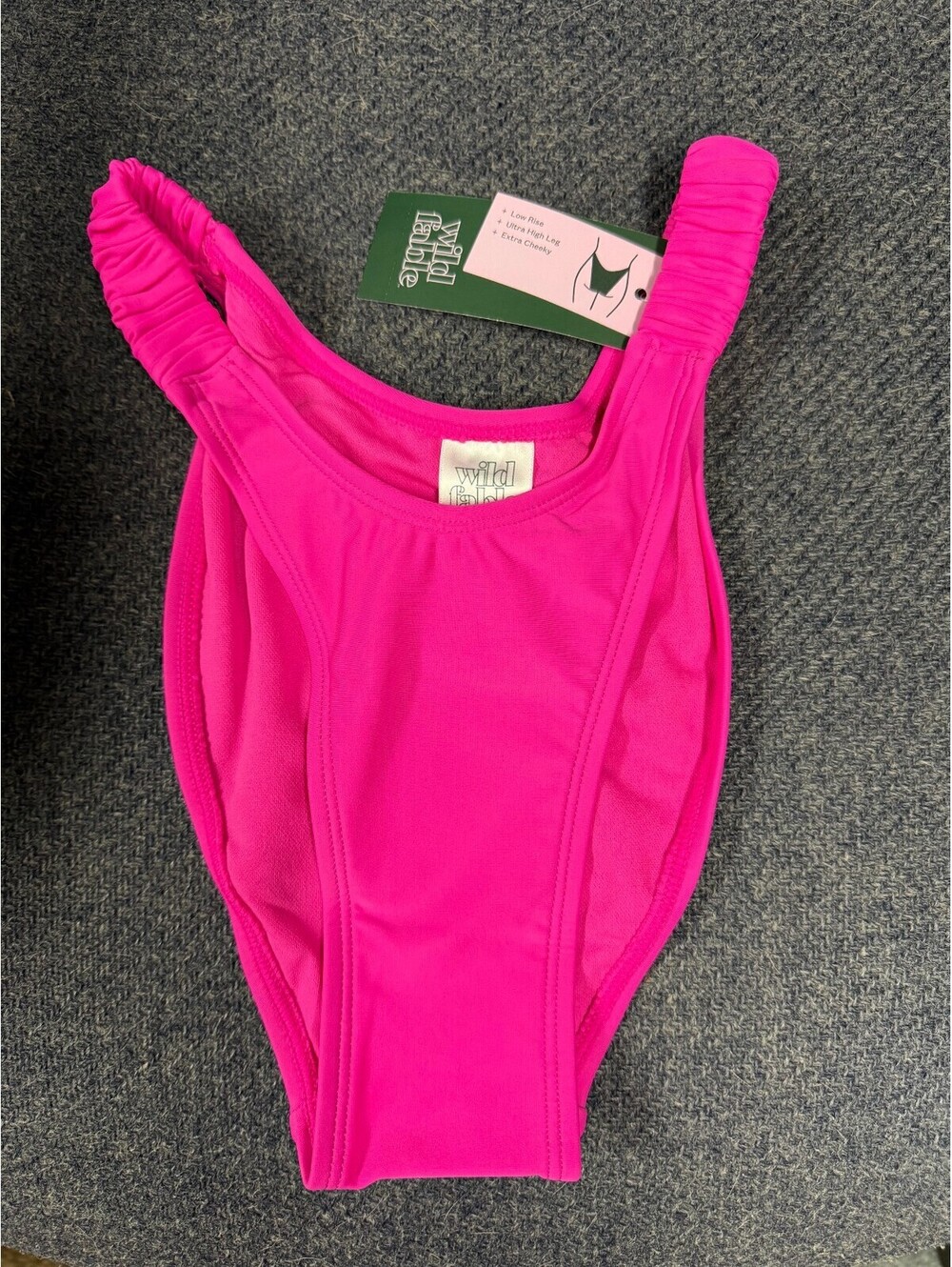 Wild Fable Pink High Leg Cheeky Bikini Bottom XS 0-2